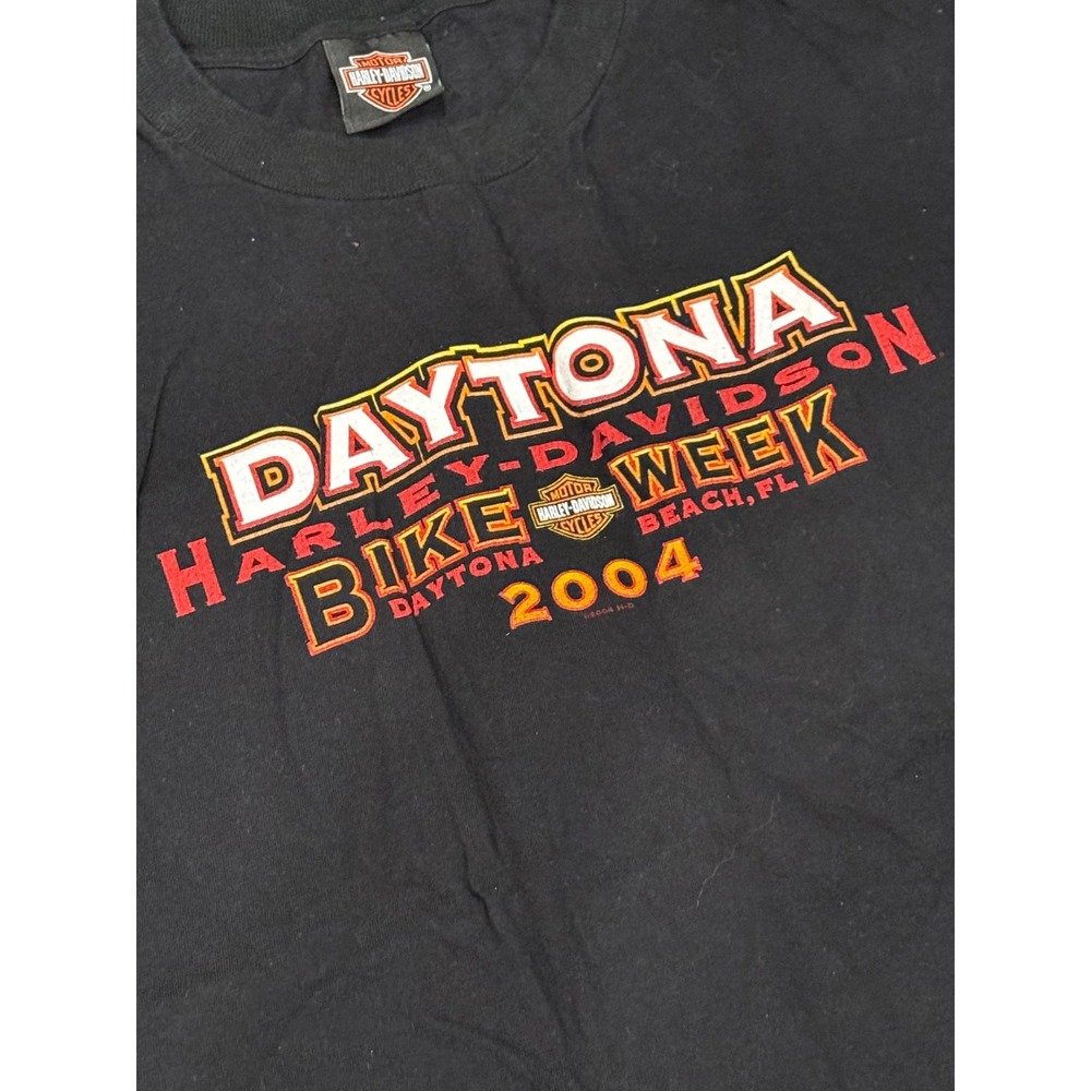 Harley Davidson‎ Daytona Bike Week 2004 Black T Shirt Mens 2XL